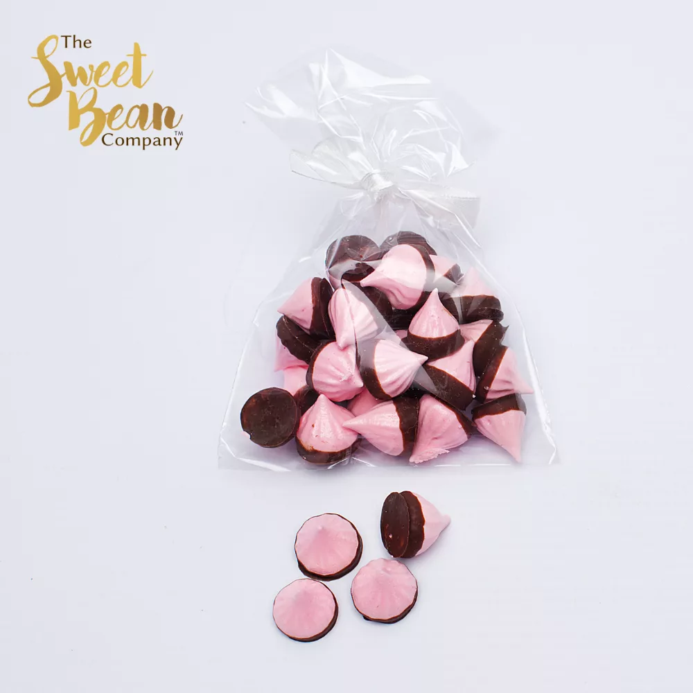 Chocolate Dipped Strawberry Meringues The Sweet Bean Company
